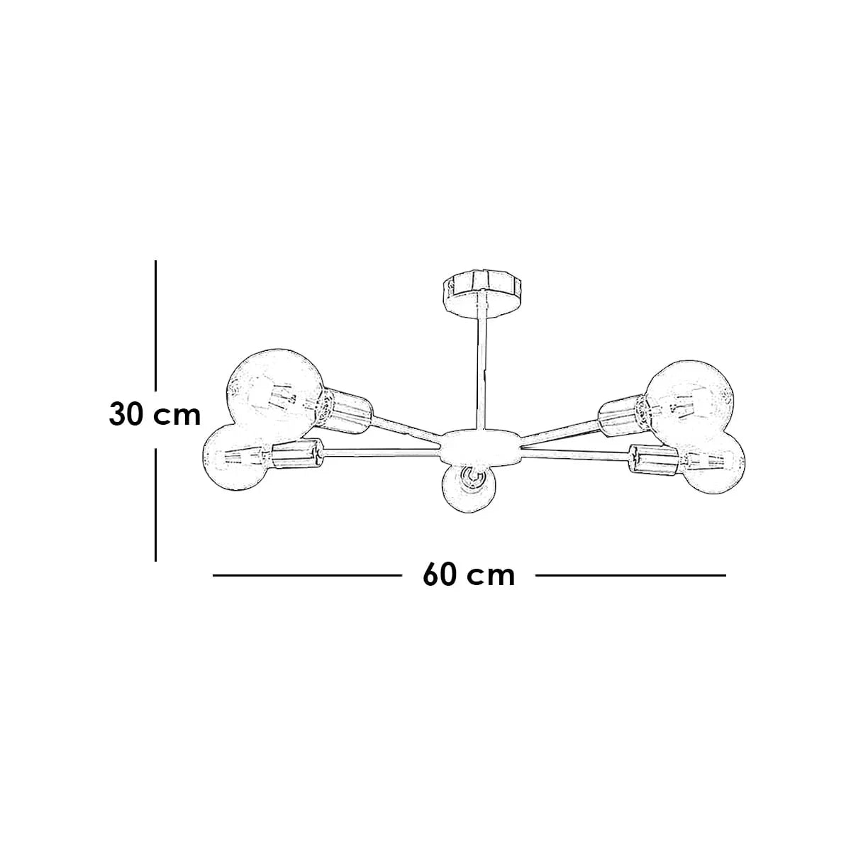 نجفة ستيل، 60*30 سم