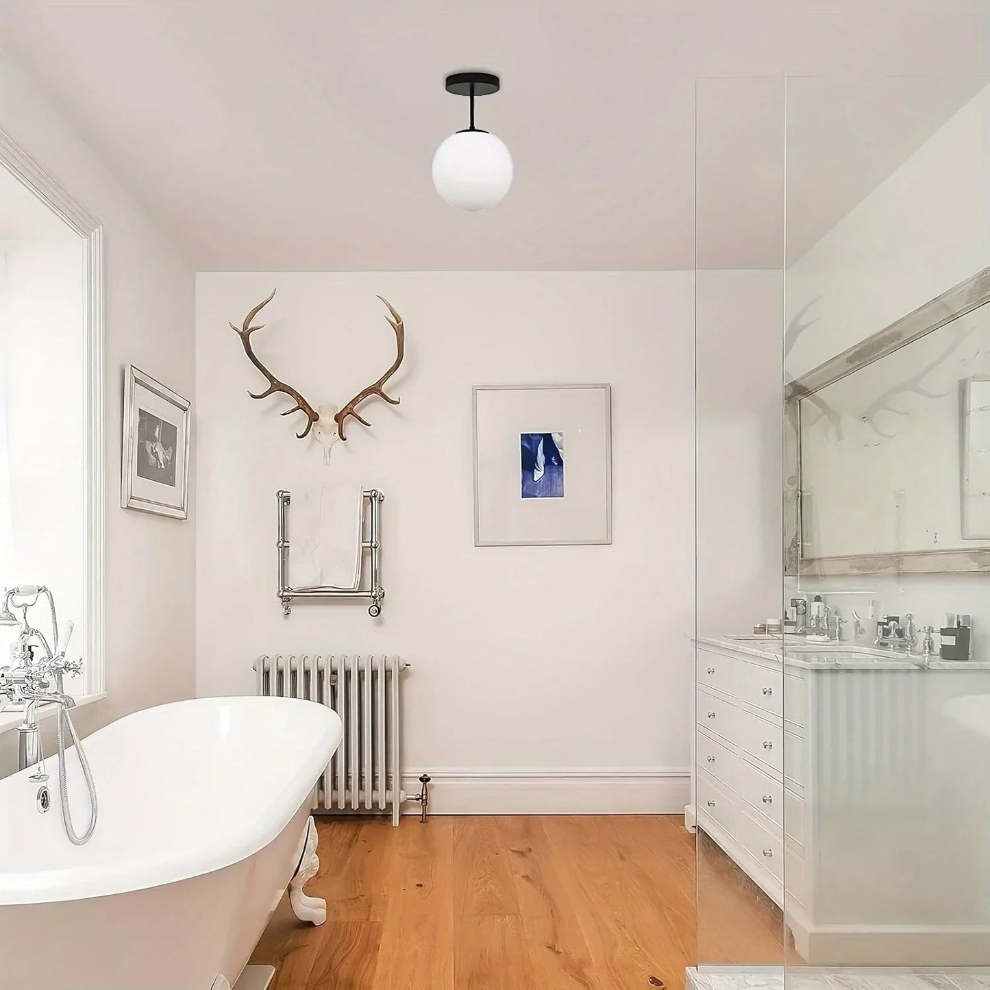 نجفة ستيل و زجاج، 20*25 سم