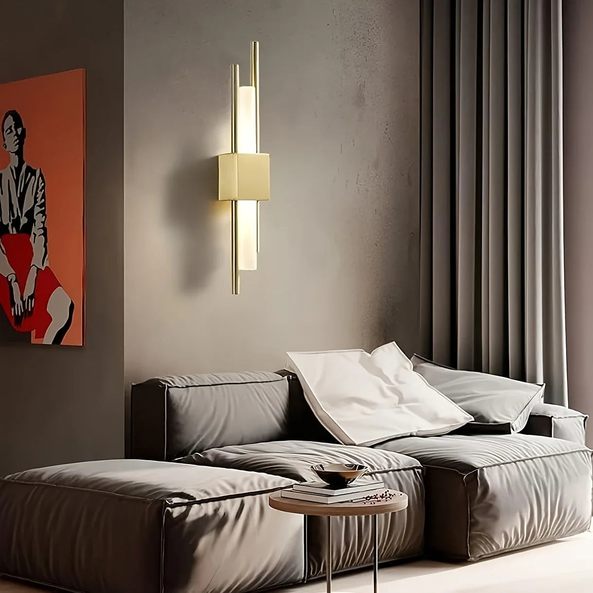 أبليك حائط ستيل و أكريليك، 10*50 سم