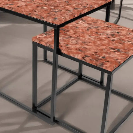 ترابيزة قهوة معدن بسطح جرانيت - LUS42 - Homix