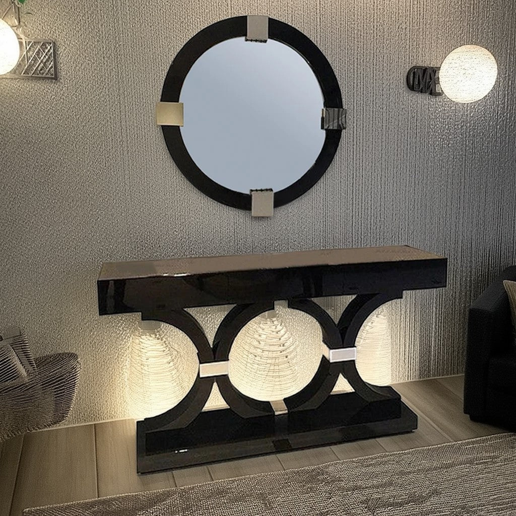 كونسول مع مرايا خشب كونتر، 150*35*90 سم