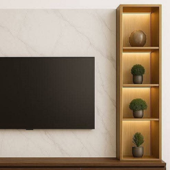 وحدة أرفف خشب ام دي اف، 40*36*180 سم