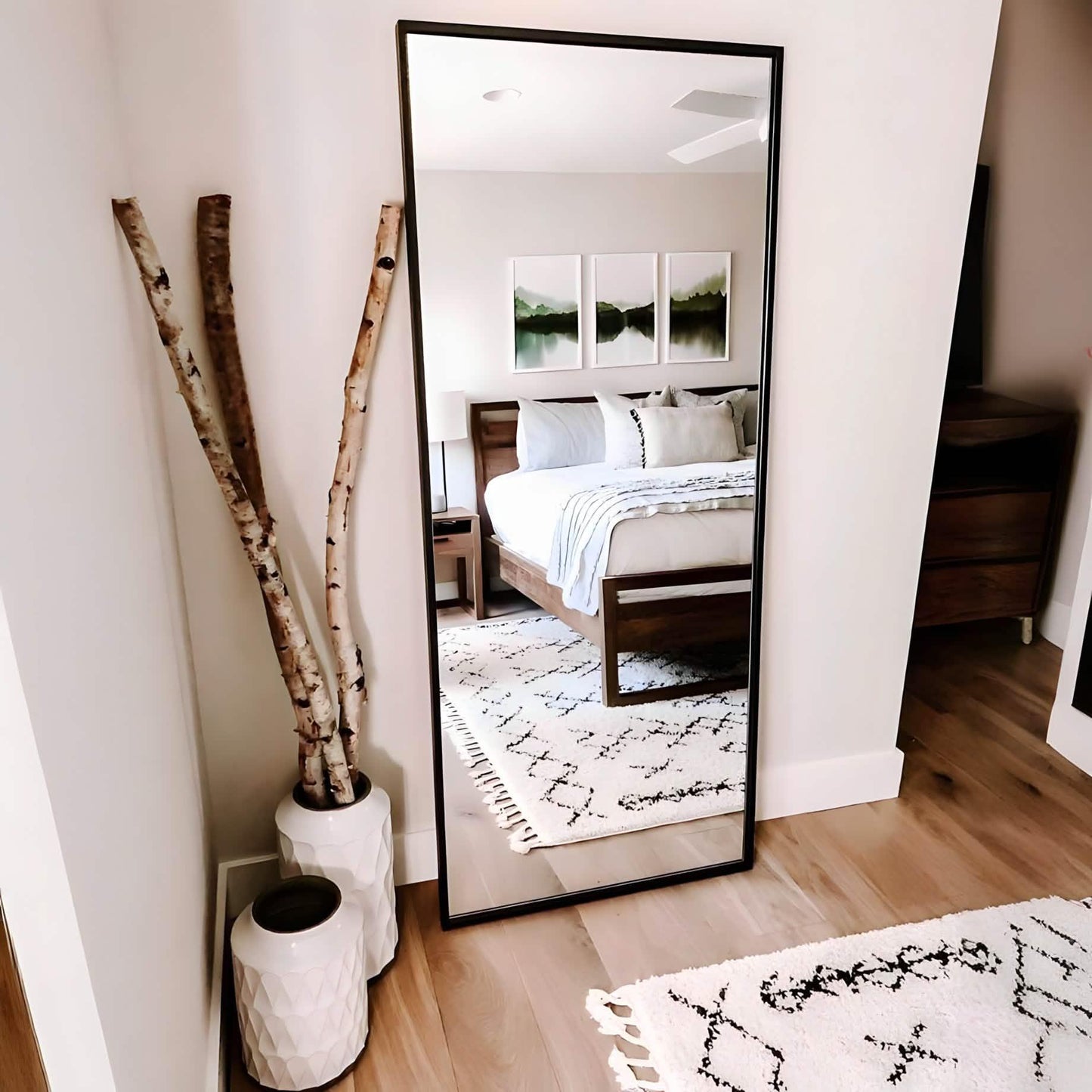 مرايا بإطار ستيل، 80*200 سم 