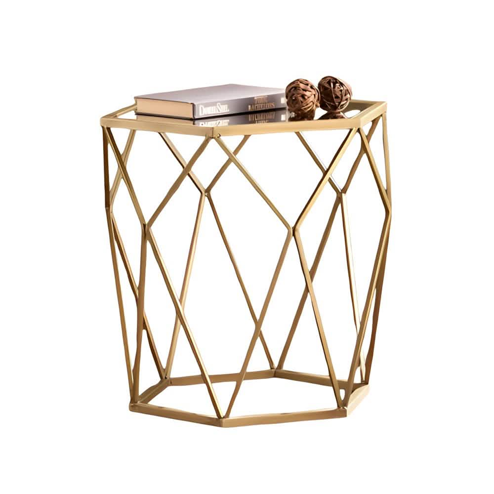 ترابيزة جانبية زجاج 50*50*60 سم - RON70 Royal Iron