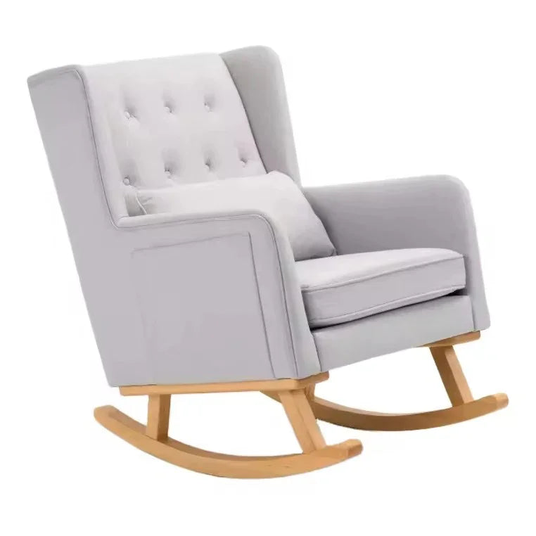 كرسي مع بف خشب طبيعي، 70*80*100  سم