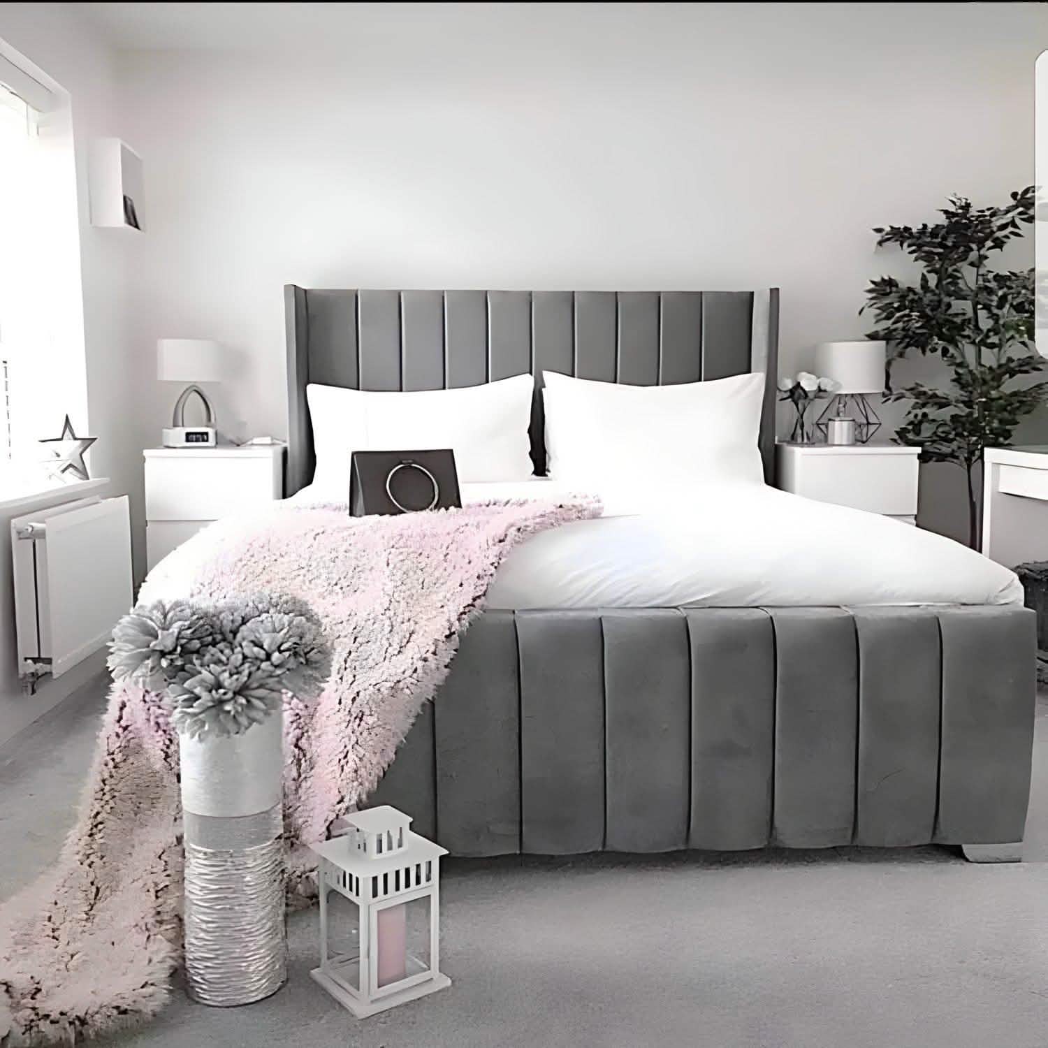 سرير مع دريسينج مع كومود خشب ام دي اف - HOM200 - Homix