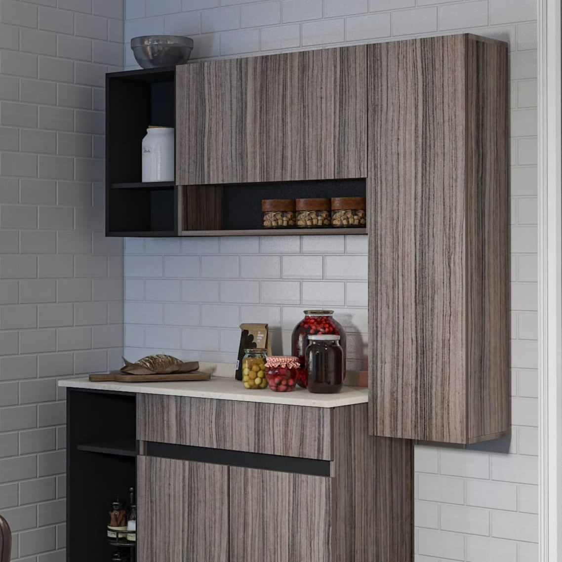 مطبخ ام دي اف، 3 قطع