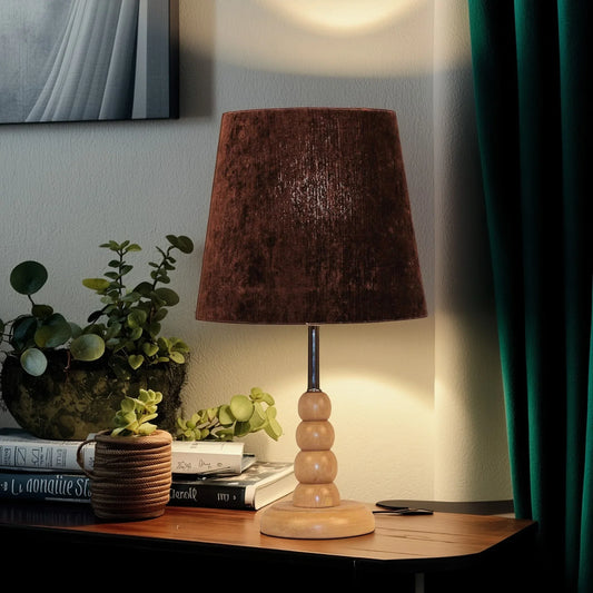 أباجورة خشب زان، 23*45 سم