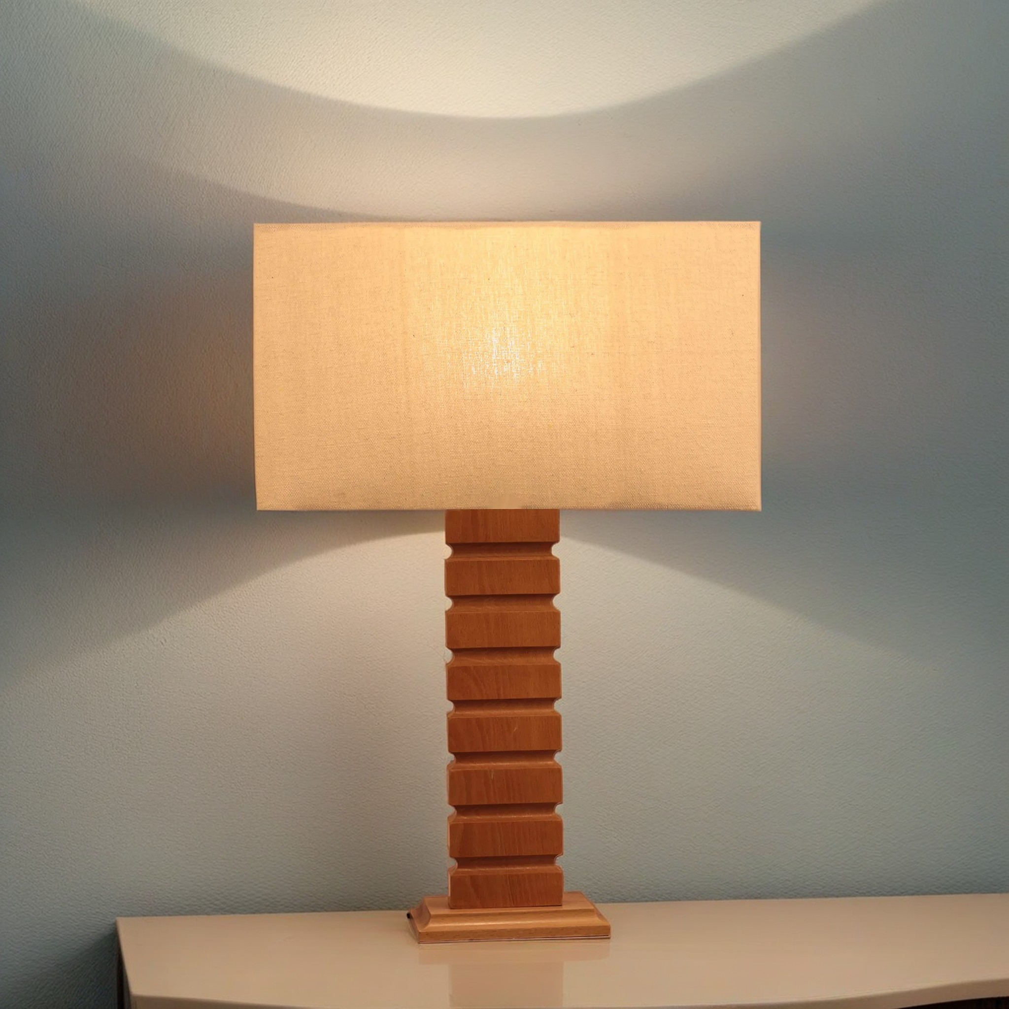 أباجورة خشب زان، 40*65 سم