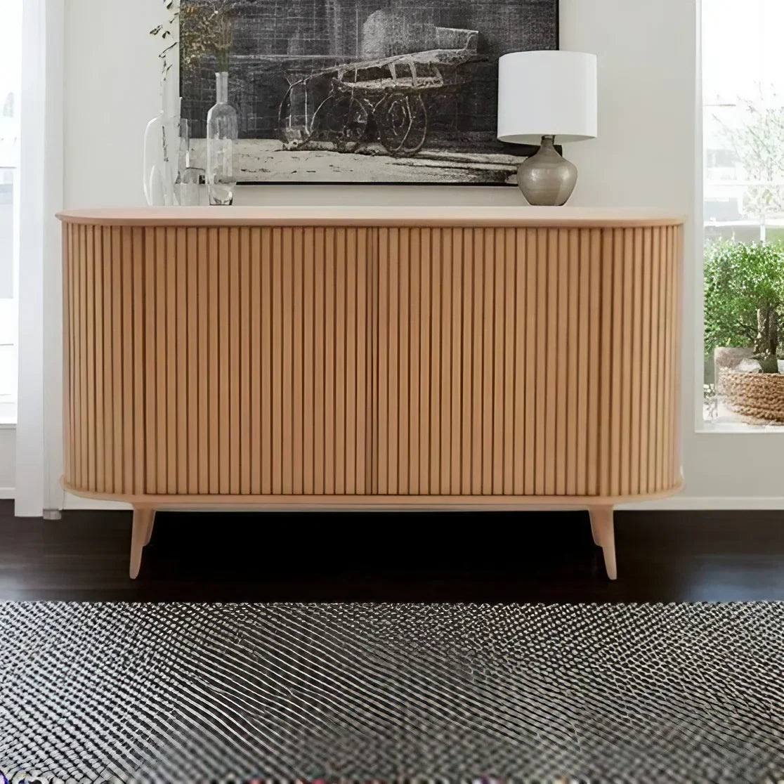 بوفيه خشب زان و كونتر، 210*48*97 سم