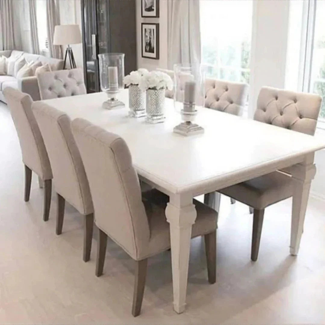 طقم سفرة خشب زان و كونتر، 7 قطع