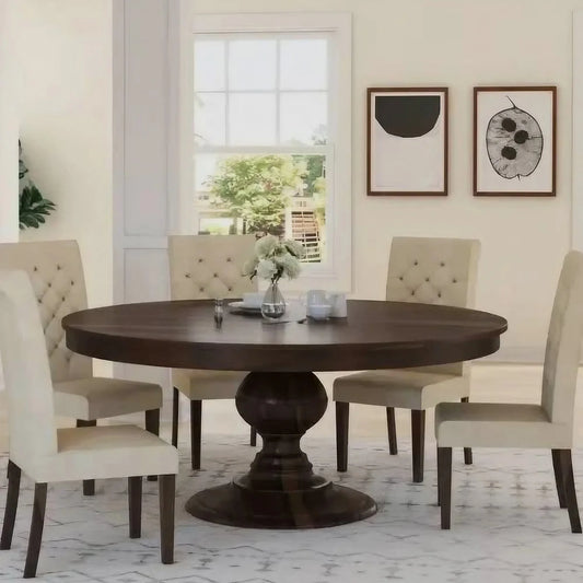 طقم سفرة خشب زان و كونتر، 6 قطع