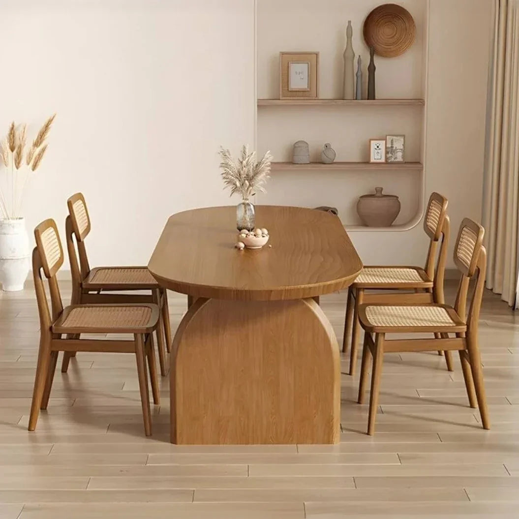 طقم سفرة خشب زان و كونتر، 5 قطع