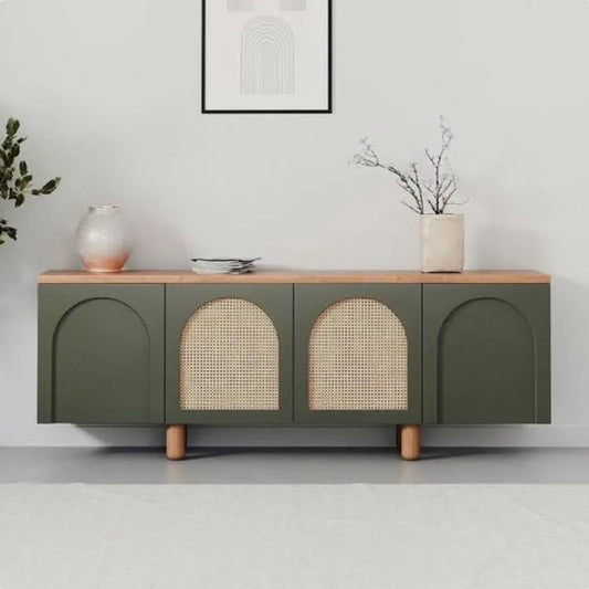 بوفيه خشب زان و كونتر، 210*48*97 سم