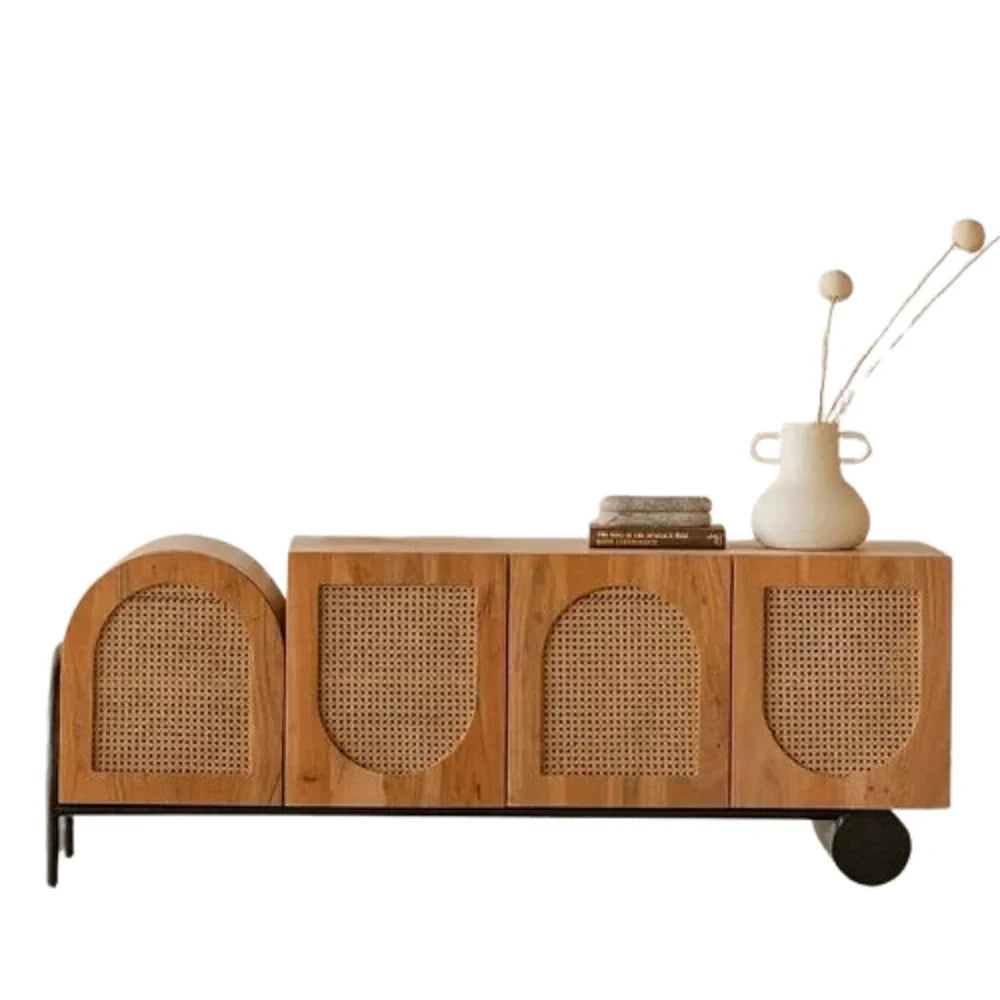 بوفيه خشب زان و كونتر، 210*48*97 سم