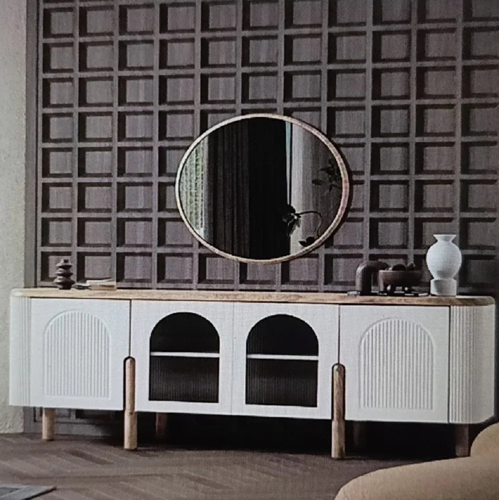 بوفيه خشب زان و كونتر، 210*48*97 سم