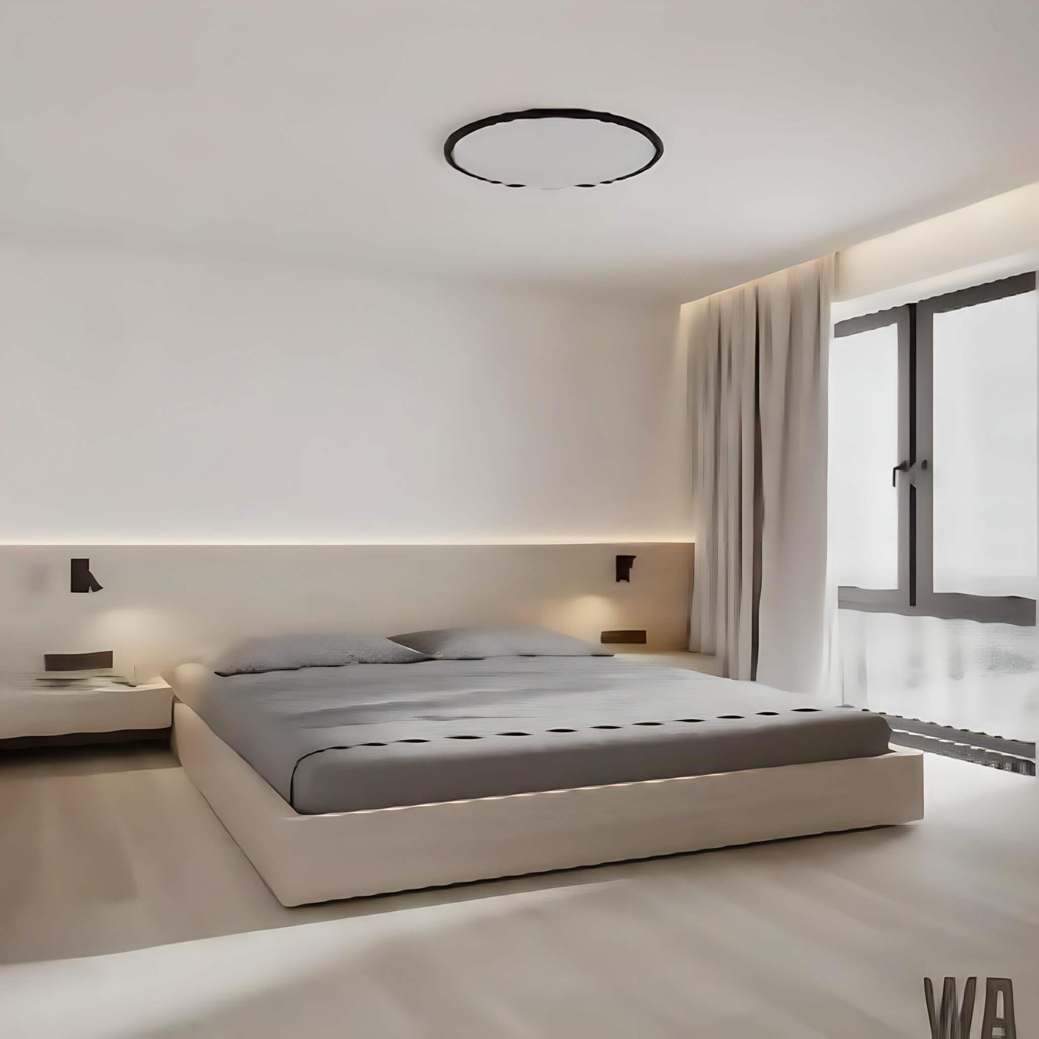 سرير  سوبر كينج خشب كونتر مع 2 كومود ، 180*200*120 سم