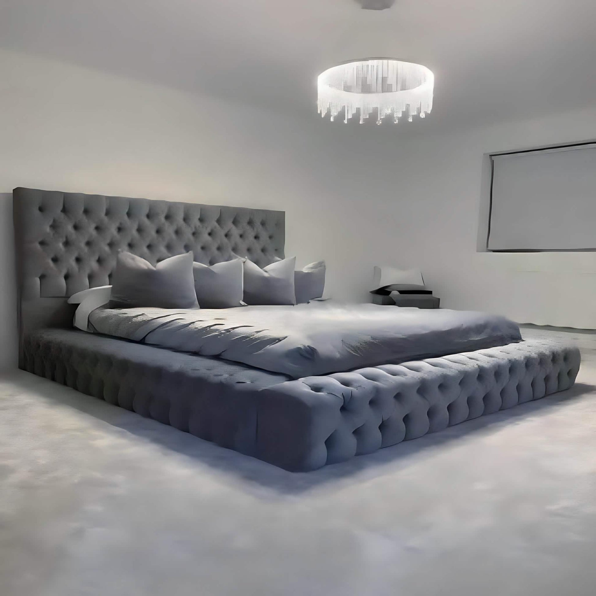 سرير سوبر كينج خشب كونتر، 180*200*140 سم