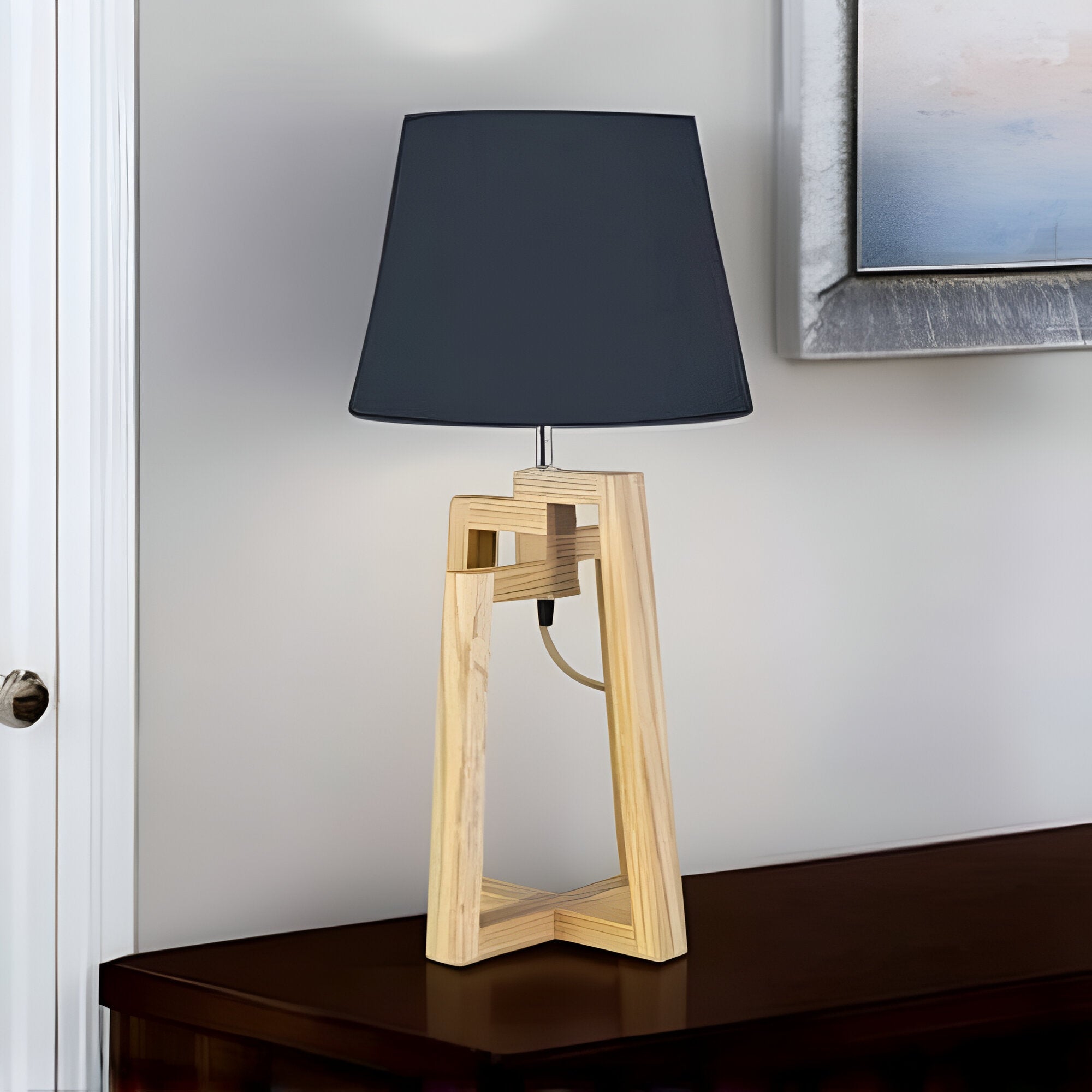 أباجورة خشب، 28*45 سم