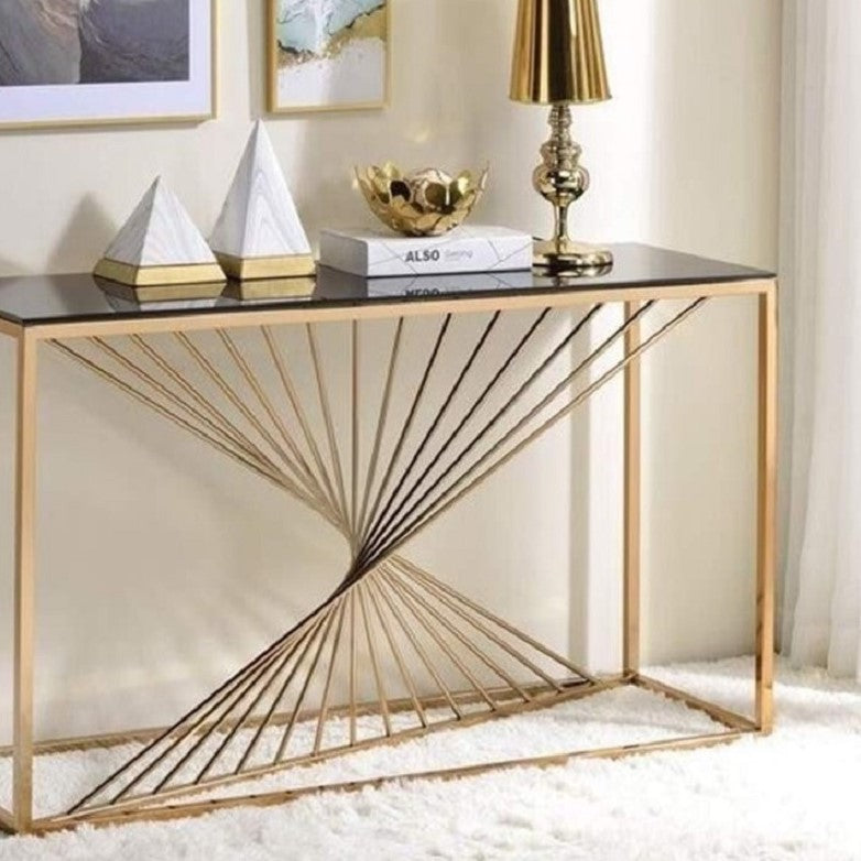 كونسول ستيل وزجاج، 120×35×60 سم - صورة 2