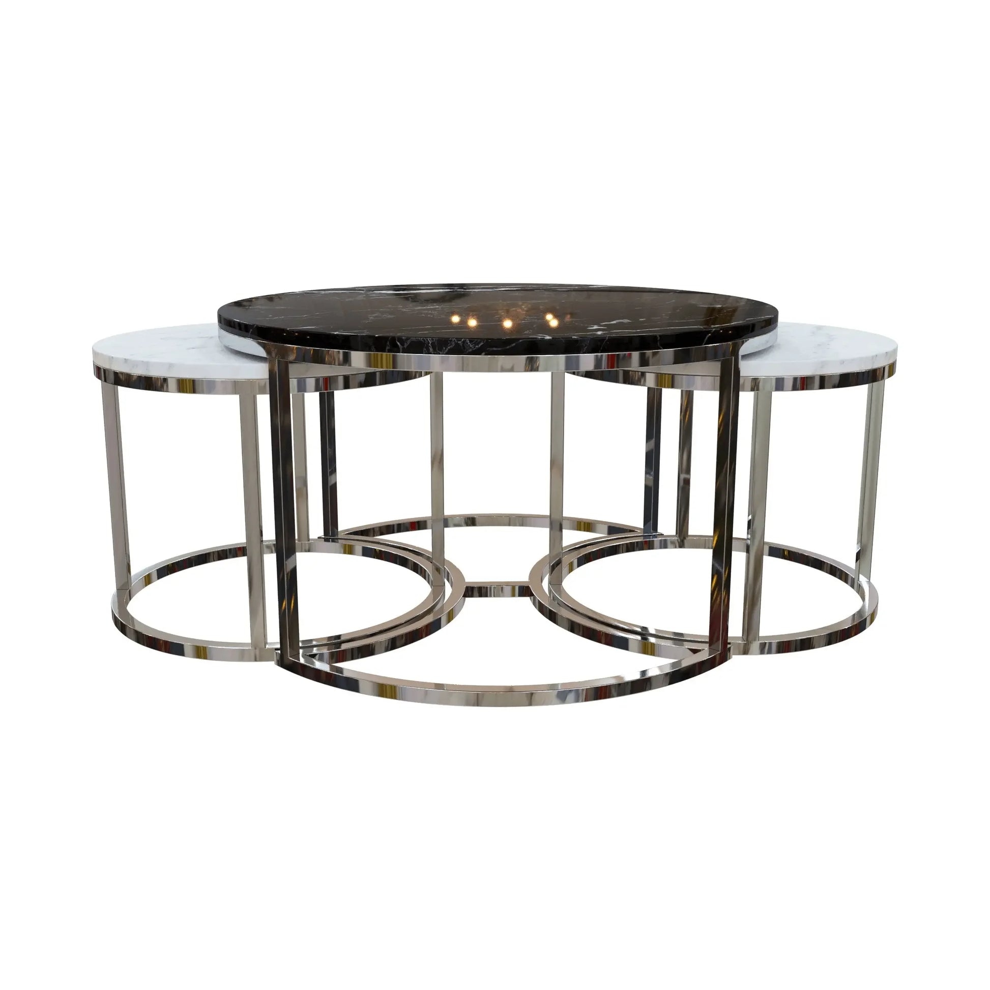 ترابيزة قهوة متداخلة ستانلس ستيل - RAX25 - Homix