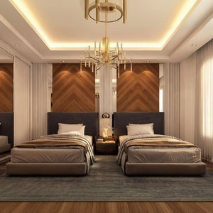 طقم سراير فردي خشب كونتر و زان، 123*205*120 سم - قطعتين