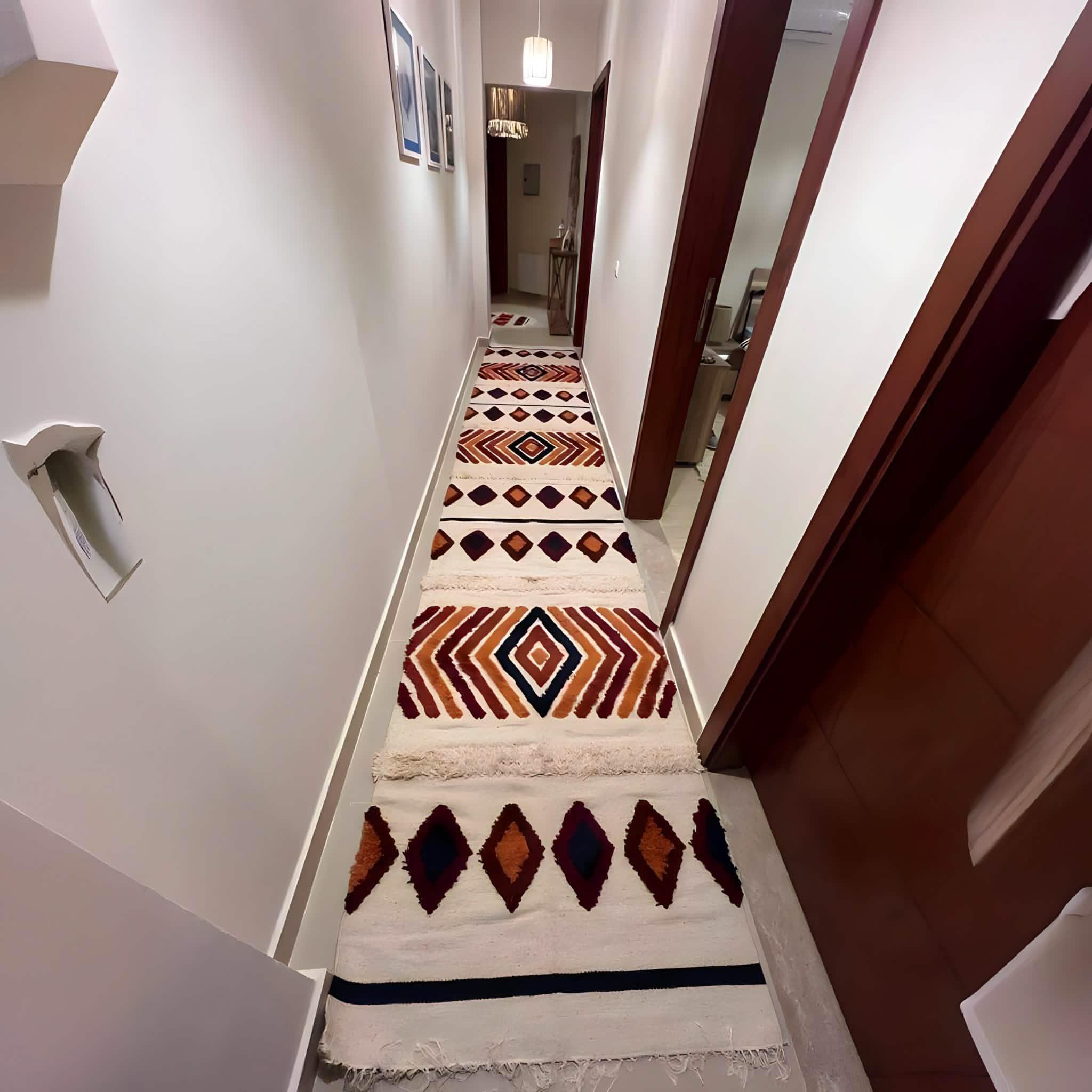 سجادة صوف، 100* 400 سم