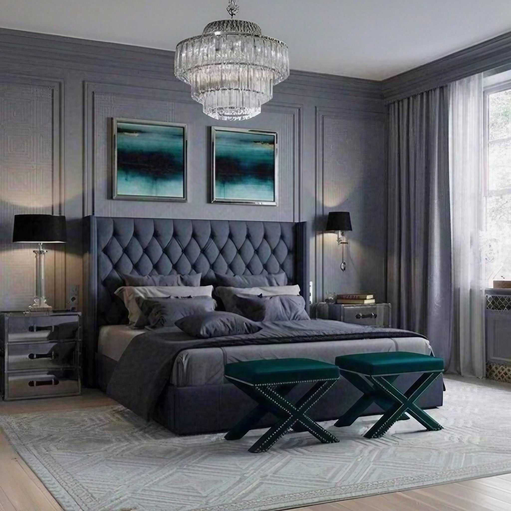 سرير فردي خشب كونتر وزان، 123*205*120 سم