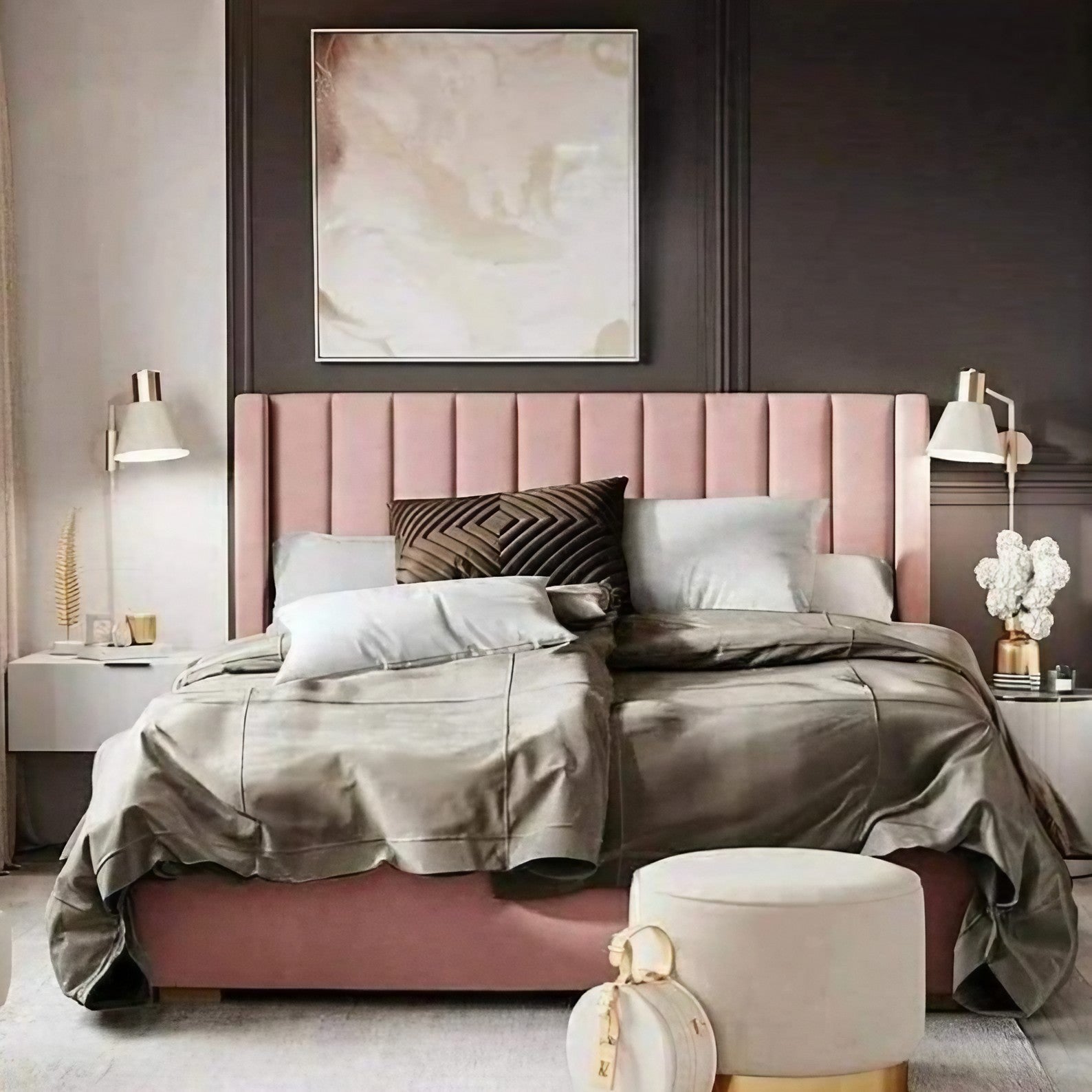 سرير فردي خشب كونتر و زان، 123*205*120 سم