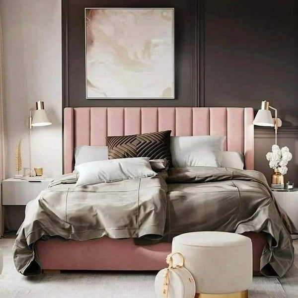 سرير سوبر كينج خشب كونتر و زان، 183*205*120 سم