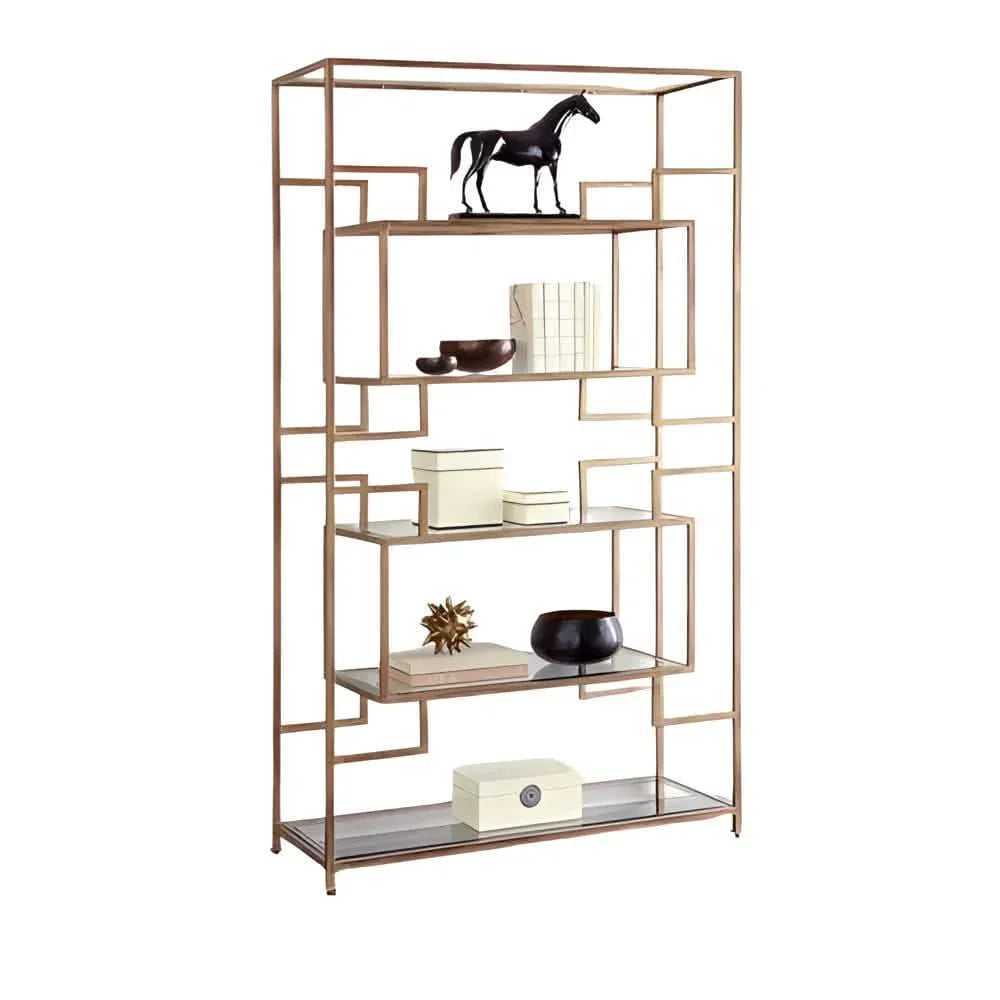 وحدة أرفف ستيل و زجاج، 100*30*180 سم