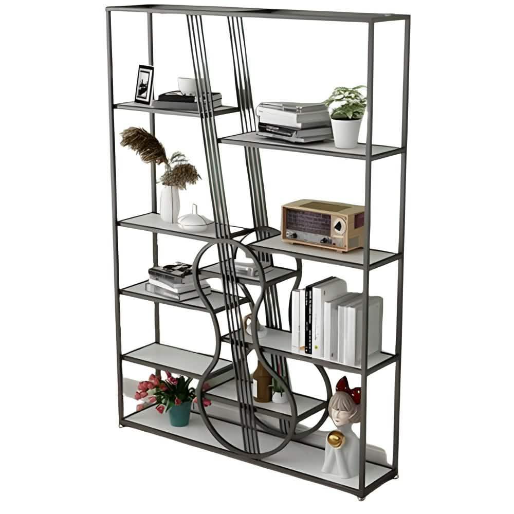 وحدة أرفف ستيل و ام دي اف، 120*30*180 سم