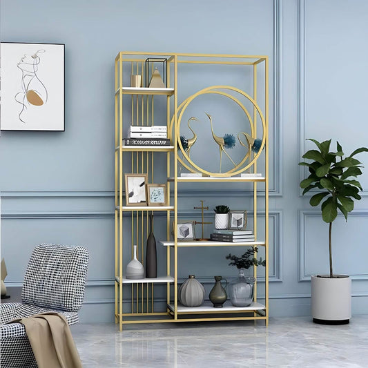 وحدة أرفف ستيل و ام دي اف، 100*30*200 سم 