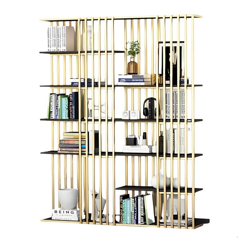 وحدة أرفف ستيل و ام دي اف، 160*30*180 سم