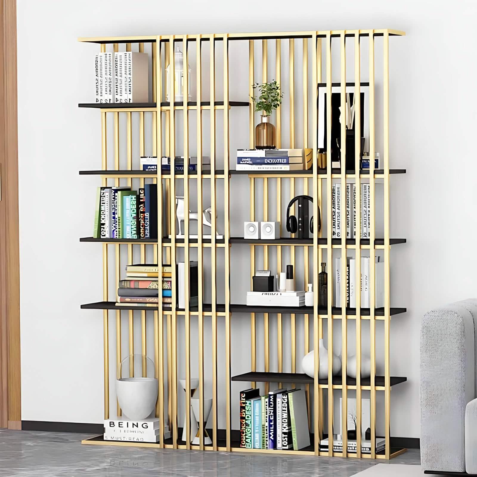 وحدة أرفف ستيل و ام دي اف، 160*30*180 سم