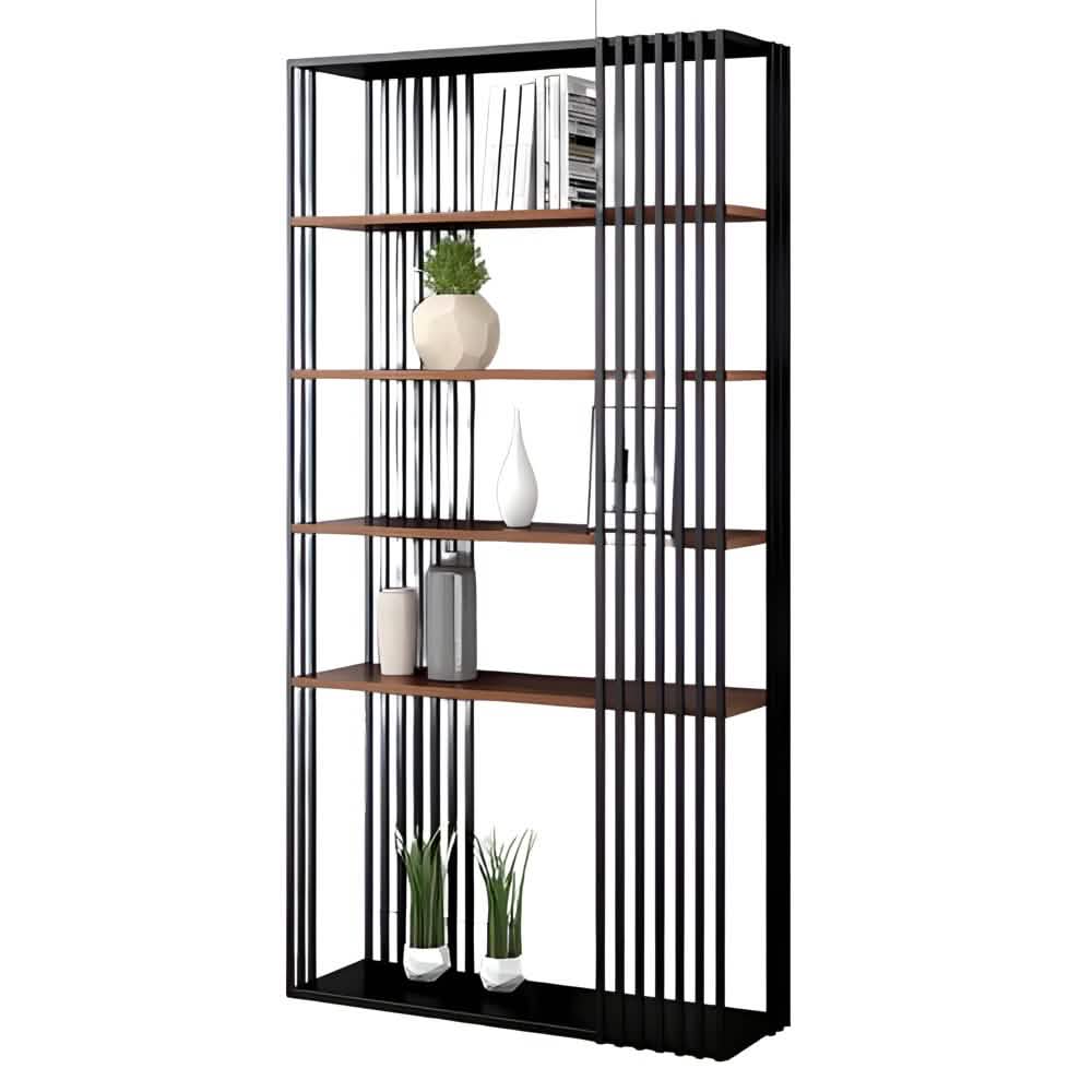 وحدة أرفف ستيل و ام دي اف، 100*30*200 سم 