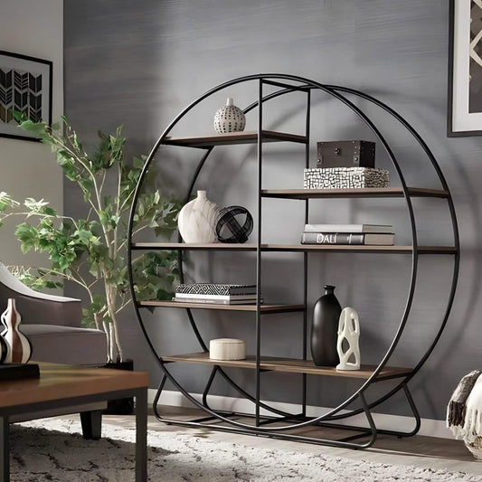 وحدة أرفف ستيل و ام دي اف، 150*30*150 سم 