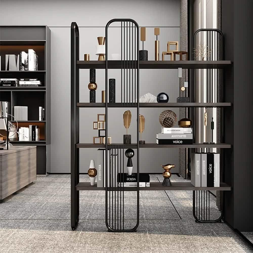 وحدة أرفف ستيل وام دي اف، 120*30*200 سم 