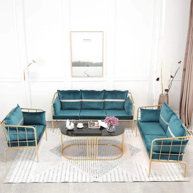 طقم أنتريه مع ترابيزة قهوة ستيل، 4 قطع