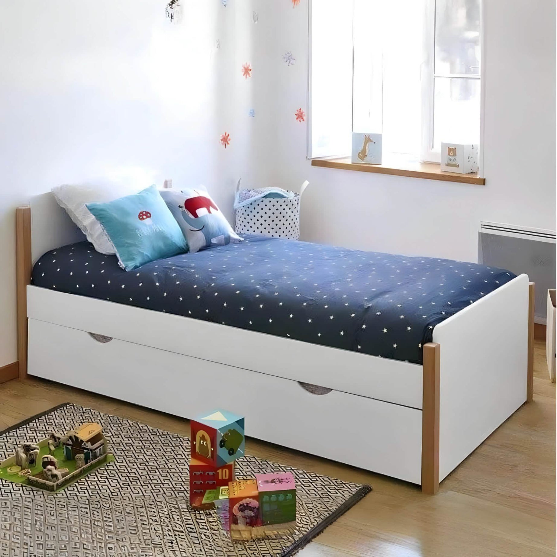 سرير دورين خشب كونتر 195*120*100 سم - CORA13 Decora Furniture