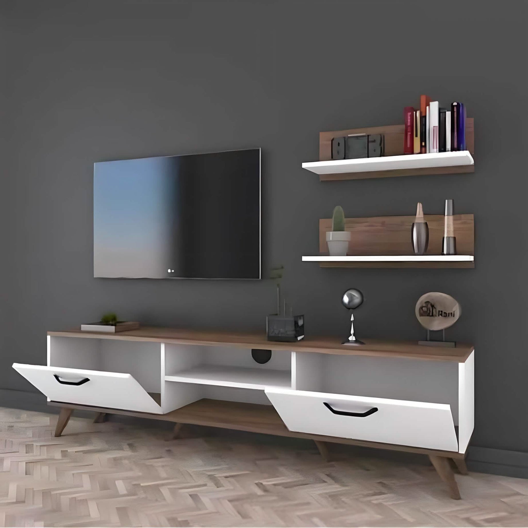 ترابيزة تليفزيون بوحدة ارفف 140*35*45 سم - CORA46 Decora Furniture