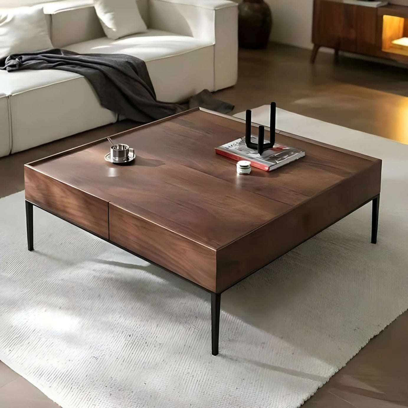 ترابيزة قهوة خشب كونتر 80*80*45 سم - CORA79 Decora Furniture