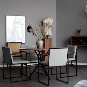 سفرة معدن و ام دي اف مع 4 كراسي - RON285 Royal Iron