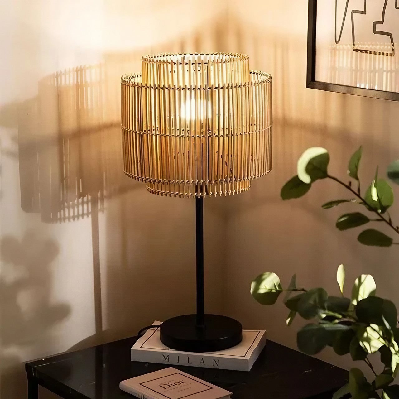 أباجورة بامبو، 25*45 سم