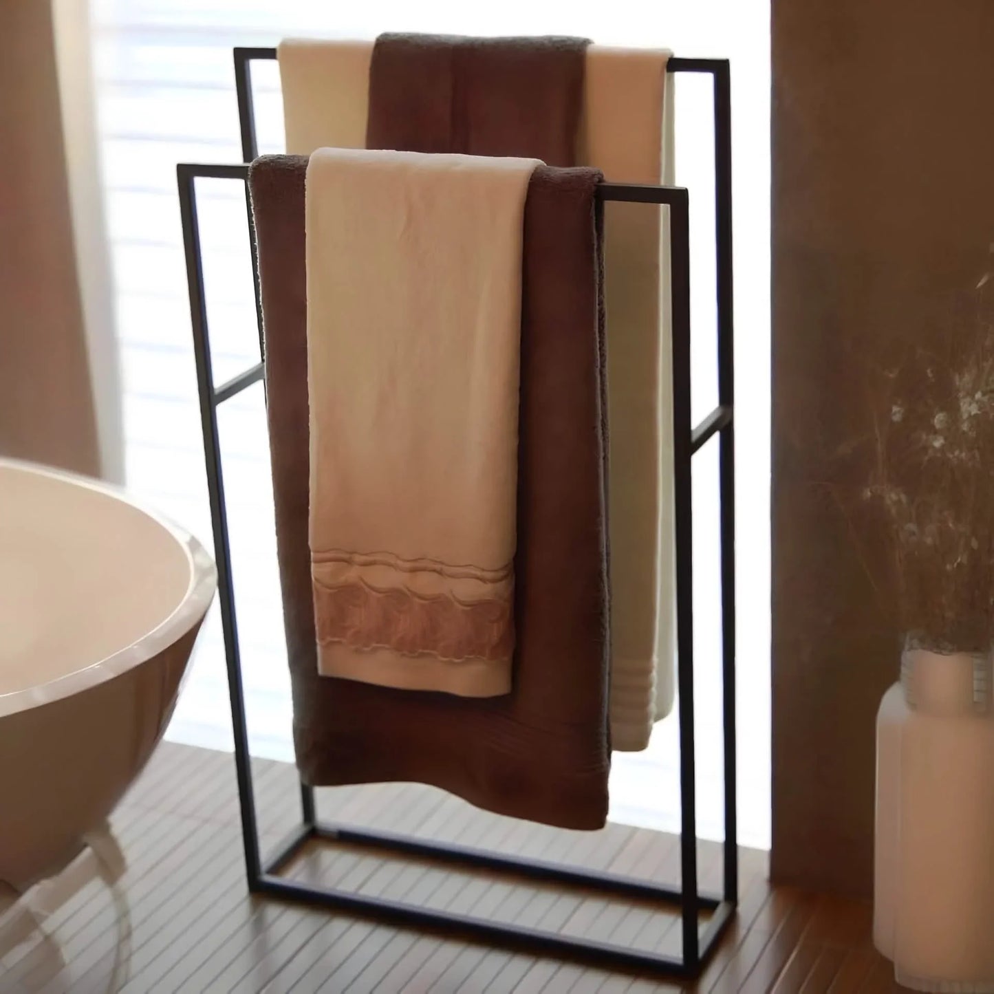 حامل مناشف ستيل، 70*25*100 سم