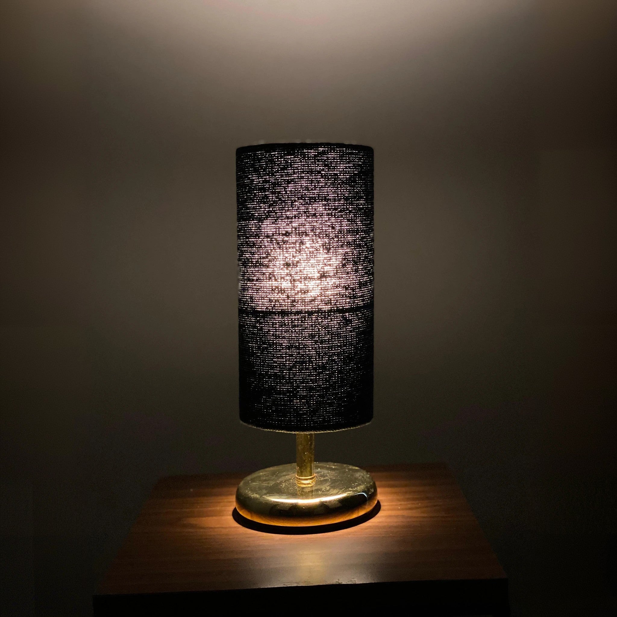 أباجورة ستيل وقماش، 15*24 سم