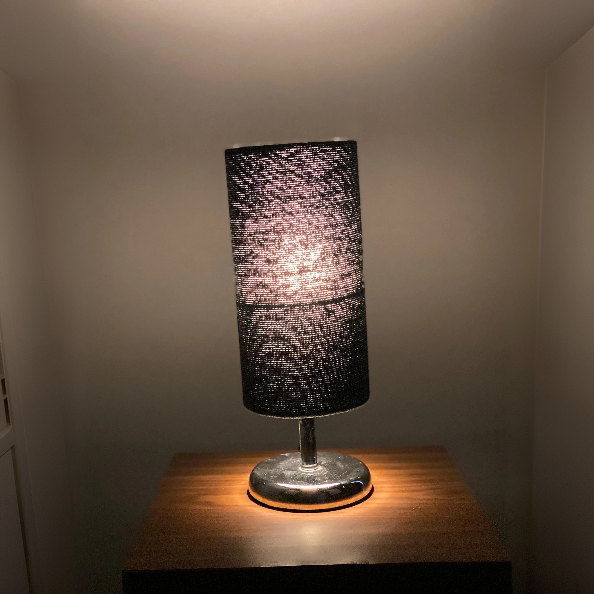 أباجورة ستيل وقماش، 15*32 سم