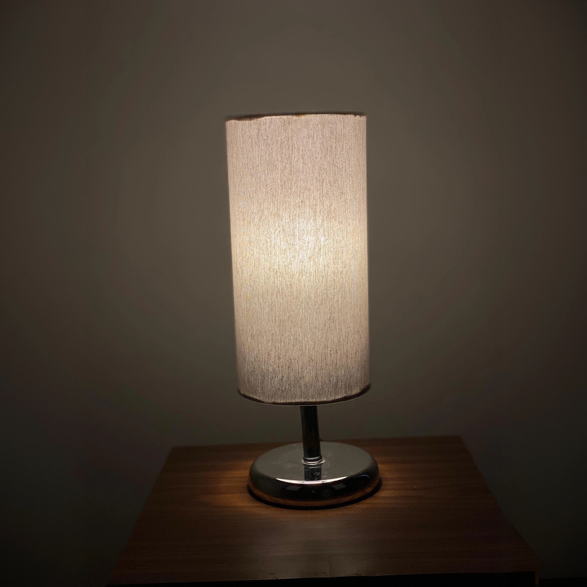 أباجورة ستيل وقماش، 15*32 سم