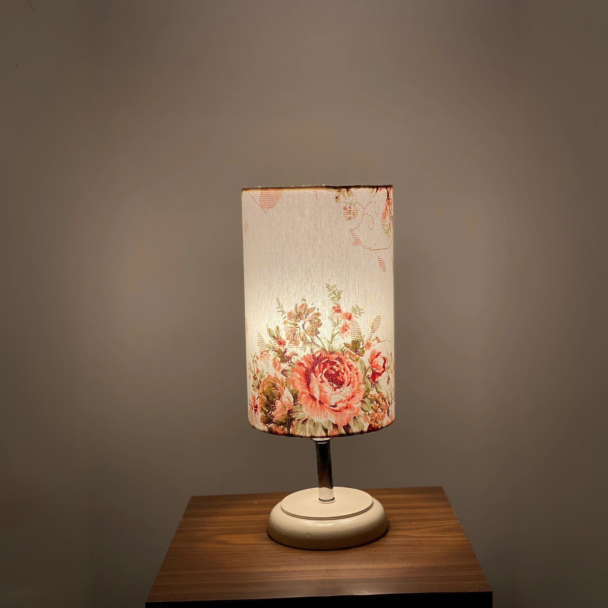 أباجورة ستيل وقماش، 15*27 سم