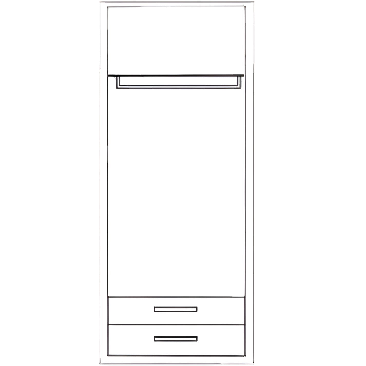 دولاب ام دي اف 80*50*200 سم - TOD26